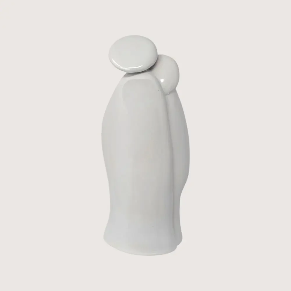 1990s Ceramic Holy Family Minimalist Nativity Style Figurine
